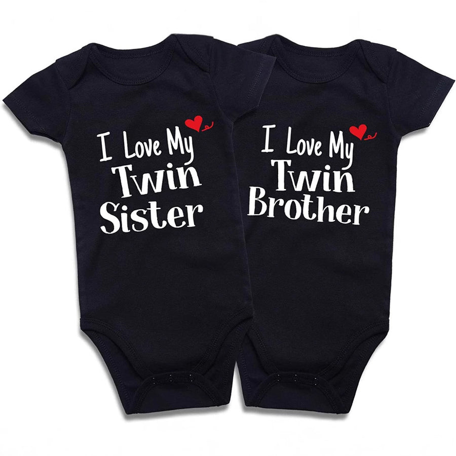 Cotton Baby Onesies 2-Pack - Short Sleeve Bodysuit for Twins