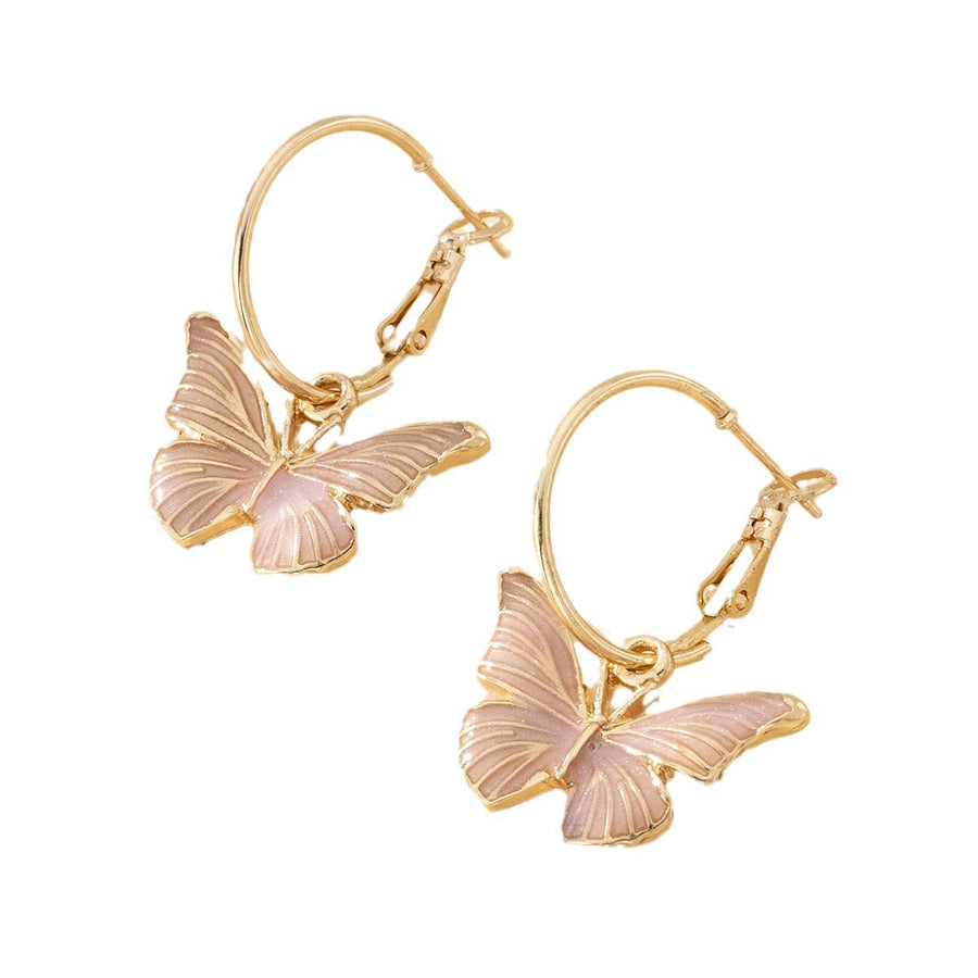 Womens Multicolor Butterfly Earrings - Forest Style