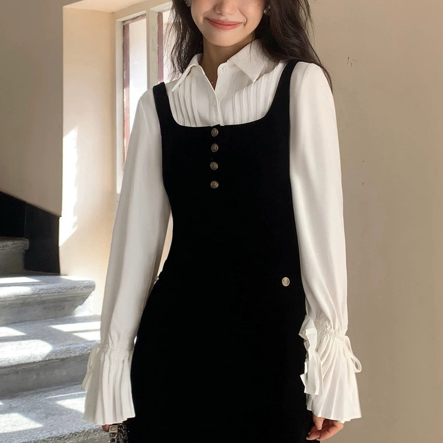 Casual French-style White Women's Blouse for Effortless Elegance