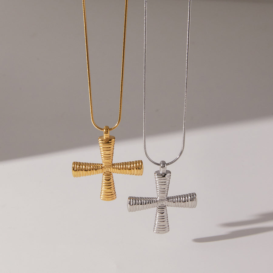 Stylish Cross Titanium Steel Necklace for Women