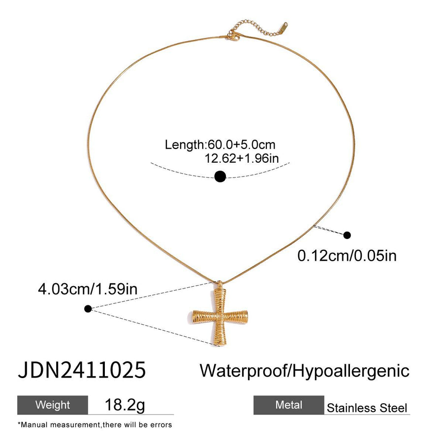 Stylish Cross Titanium Steel Necklace for Women