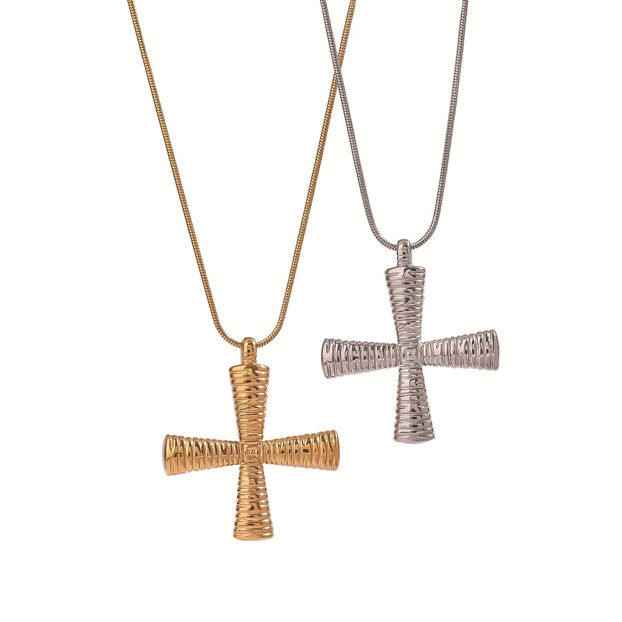 Stylish Cross Titanium Steel Necklace for Women