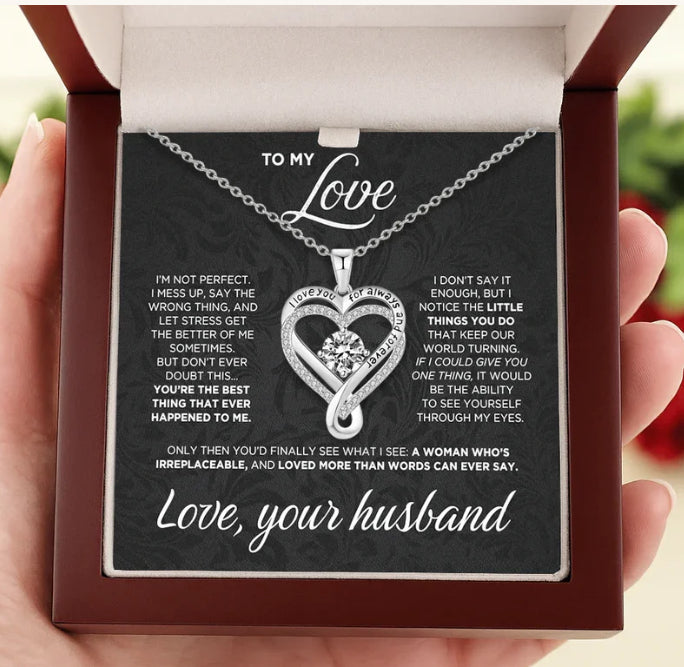 Double-layer Love Necklace with Micro-inlaid Zirconium Heart
