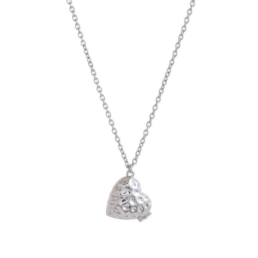 Stainless Steel Flower Hinged Photo Album Necklace