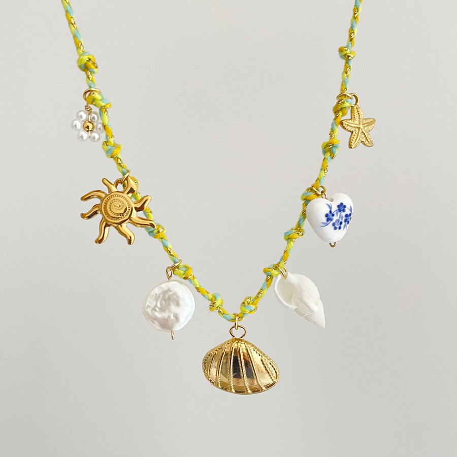 New Summer Shell Starfish and Pearl Necklace for Effortless Style