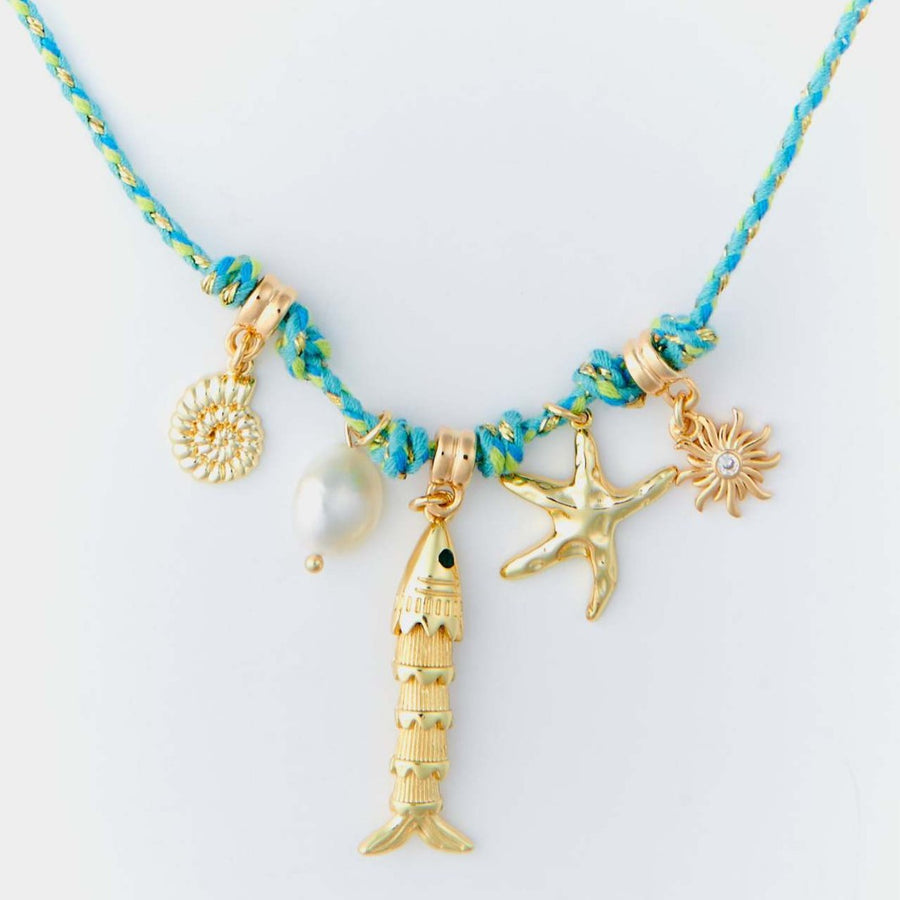New Summer Shell Starfish and Pearl Necklace for Effortless Style