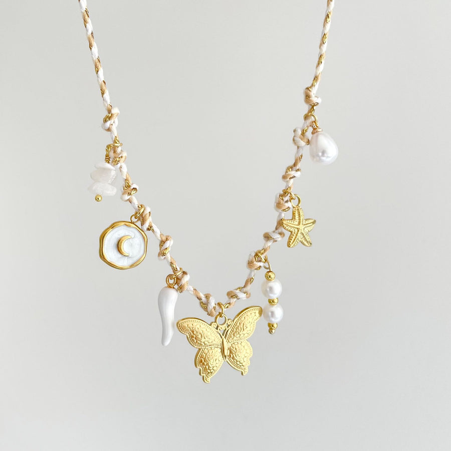 New Summer Shell Starfish and Pearl Necklace for Effortless Style