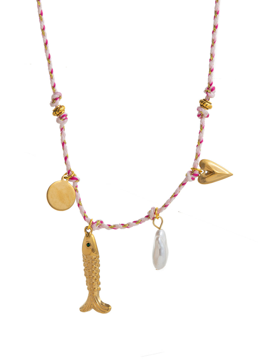 New Summer Shell Starfish and Pearl Necklace for Effortless Style