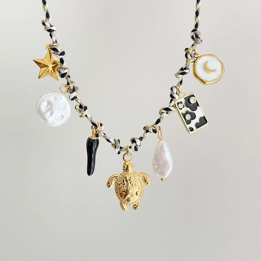 New Summer Shell Starfish and Pearl Necklace for Effortless Style