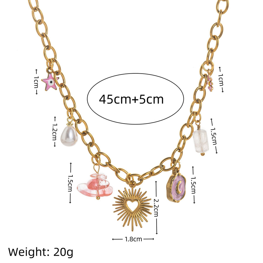 Fashionable Necklace with Vacuum Plating for Long-Lasting Color