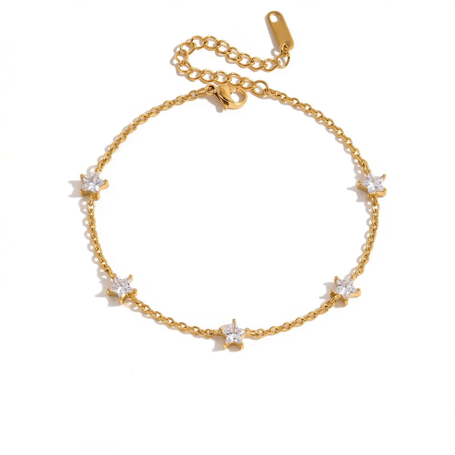 Diamond-Studded Star Racket Bracelet for Elegant Style