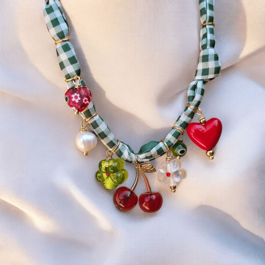 Fashionable Instagram-Style Silk Scarf Necklace