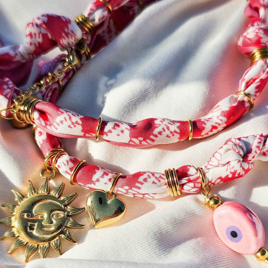 Fashionable Instagram-Style Silk Scarf Necklace