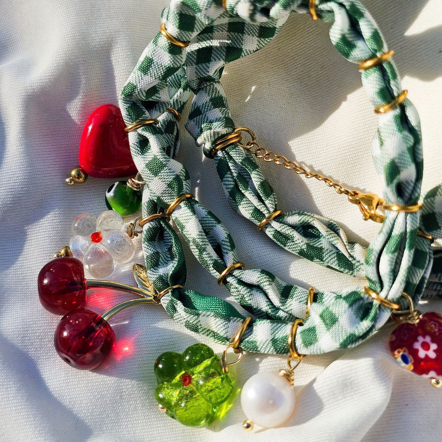 Fashionable Instagram-Style Silk Scarf Necklace
