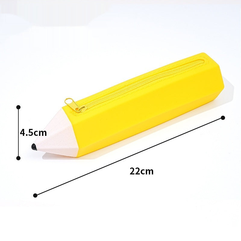 Creative Pencil-shaped Large-capacity Silicone Pencil Case