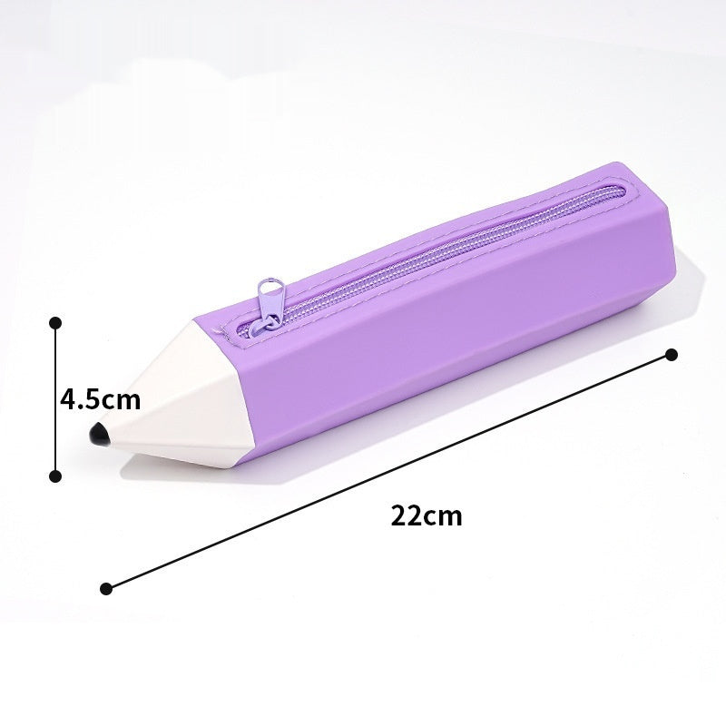Creative Pencil-shaped Large-capacity Silicone Pencil Case