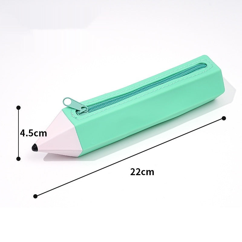 Creative Pencil-shaped Large-capacity Silicone Pencil Case