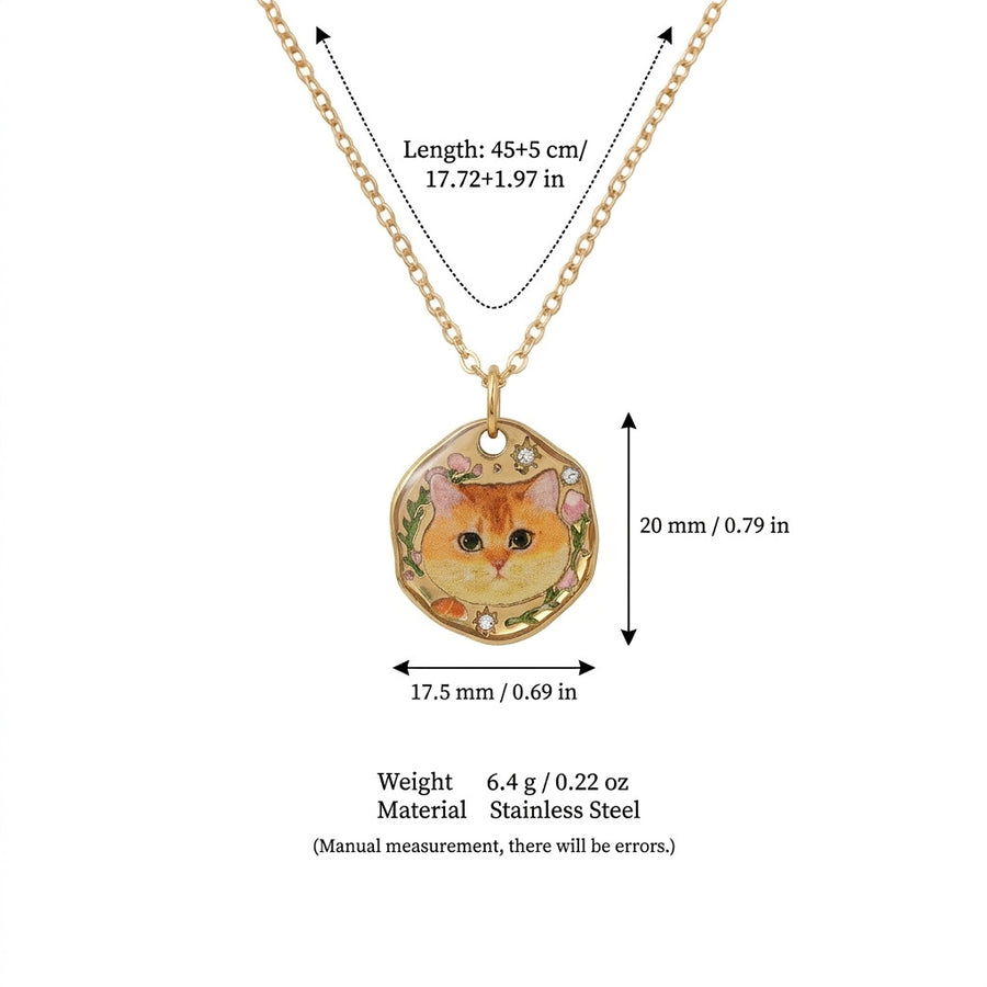 Puppy-style Minimalist Necklace with Photo Pendant for Women