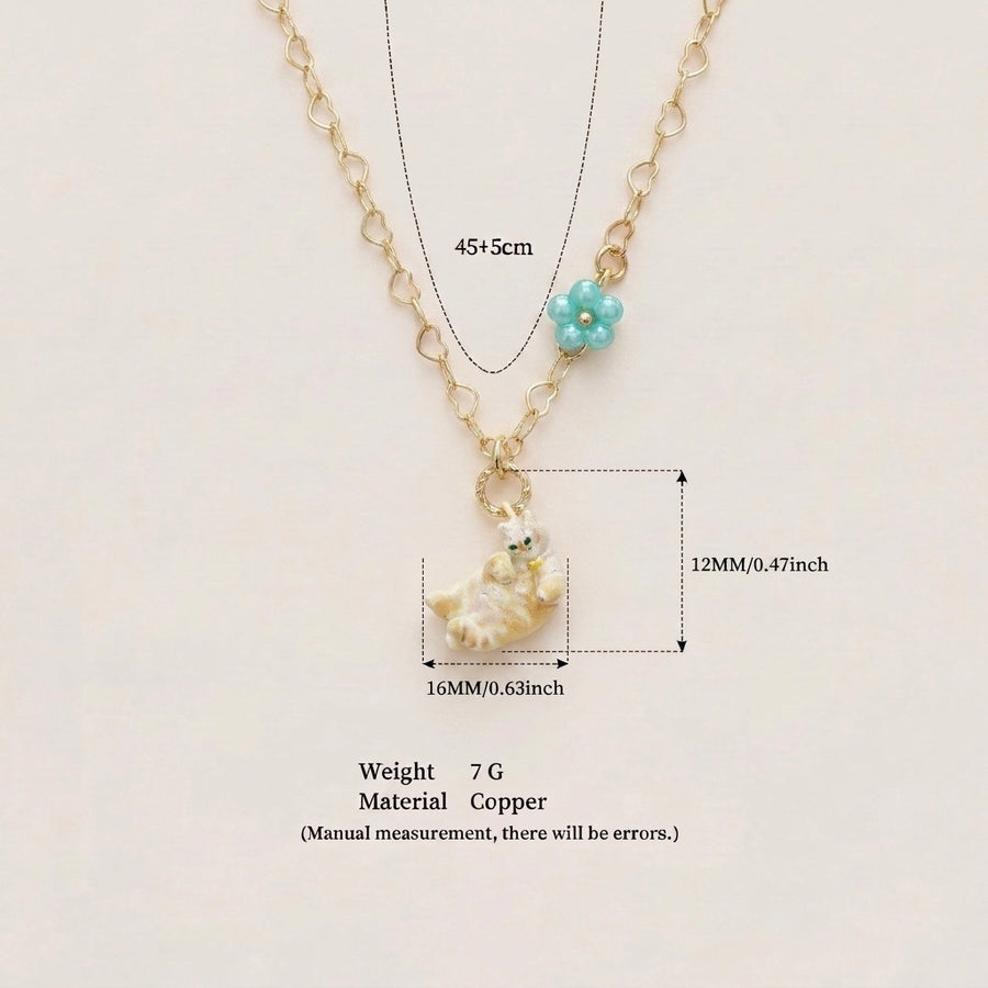 Adorable Cat Pendant Necklace - New Animal Series