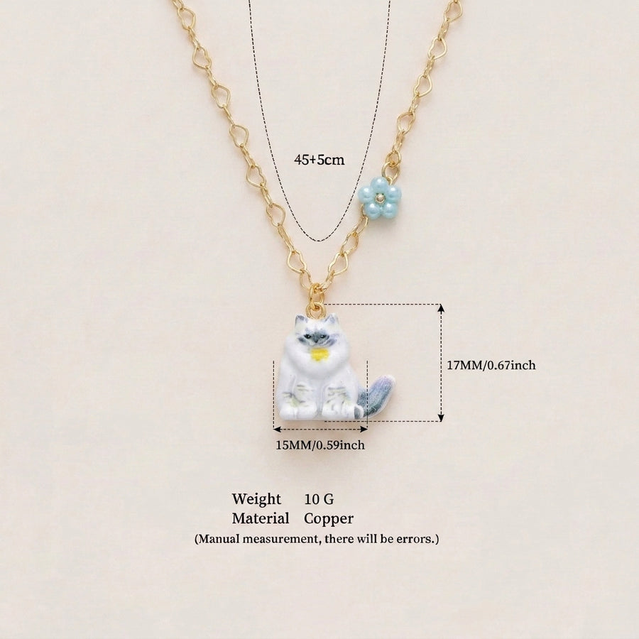 Adorable Cat Pendant Necklace - New Animal Series