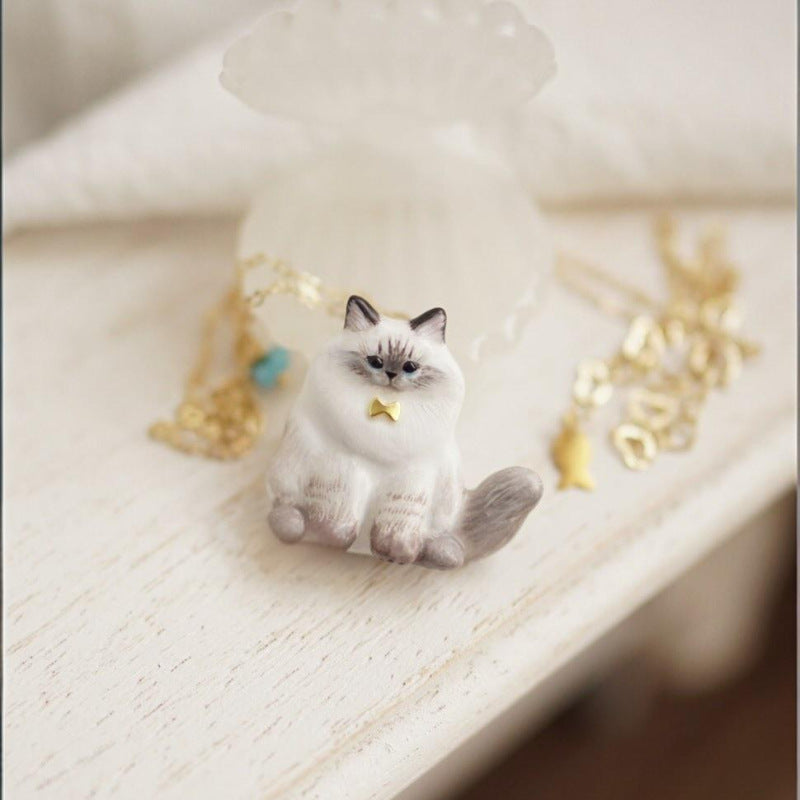Adorable Cat Pendant Necklace - New Animal Series