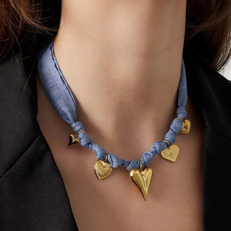 Elegant Stainless Steel Necklace and Bracelet Set for Women