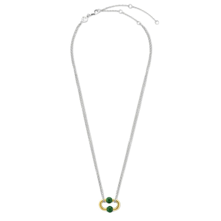 Gold and Silver Titanium Steel Necklace for Women