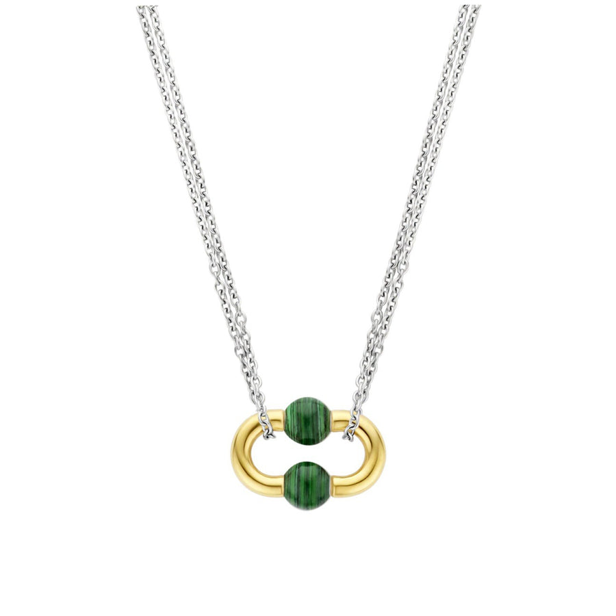 Gold and Silver Titanium Steel Necklace for Women