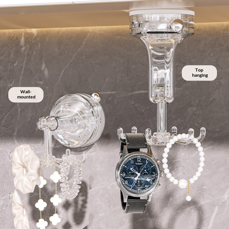 Multifunctional Hair Tie and Jewelry Wall-Mounted Storage Rack