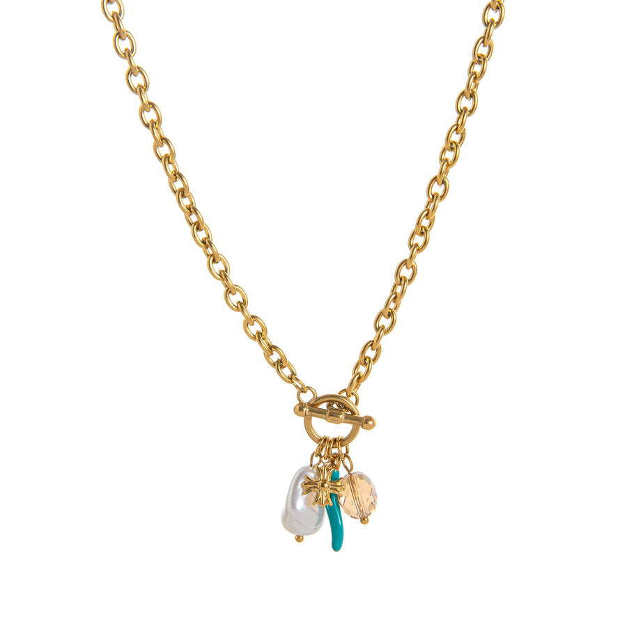 Stainless Steel Beach Fish Shell Pepper Necklace - Beach Waver