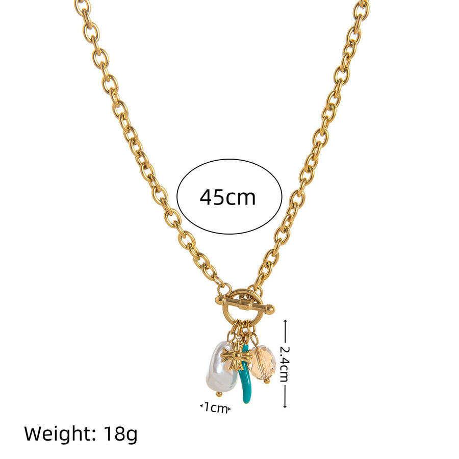 Stainless Steel Beach Fish Shell Pepper Necklace - Beach Waver