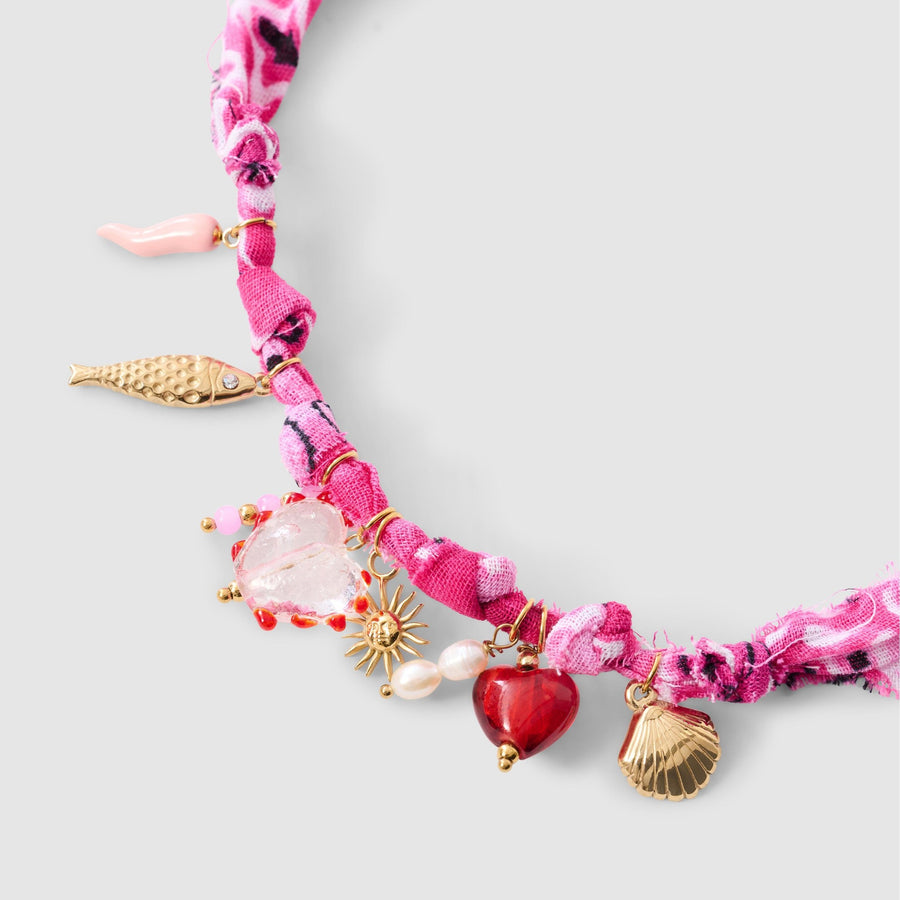 Fashionable Colorful Rope Sea Star Shell Necklace
