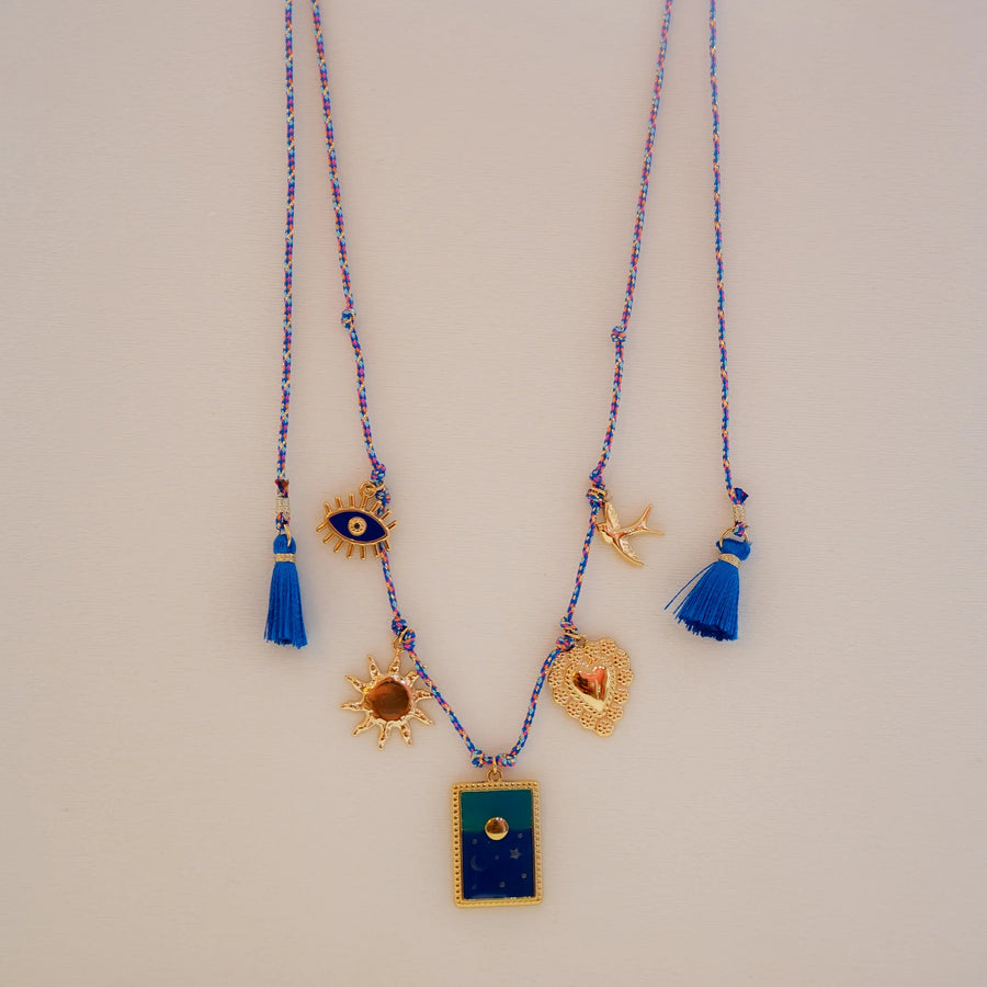 Colorful Oil-Drop Pendant Necklace for Trendy Style