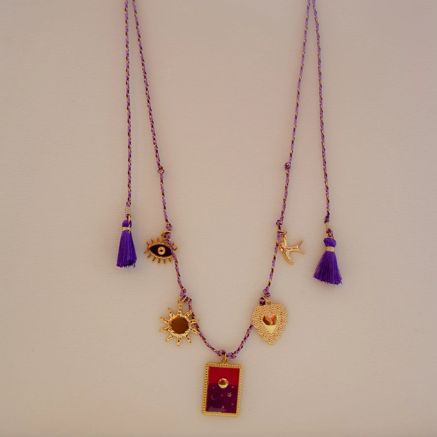 Colorful Oil-Drop Pendant Necklace for Trendy Style