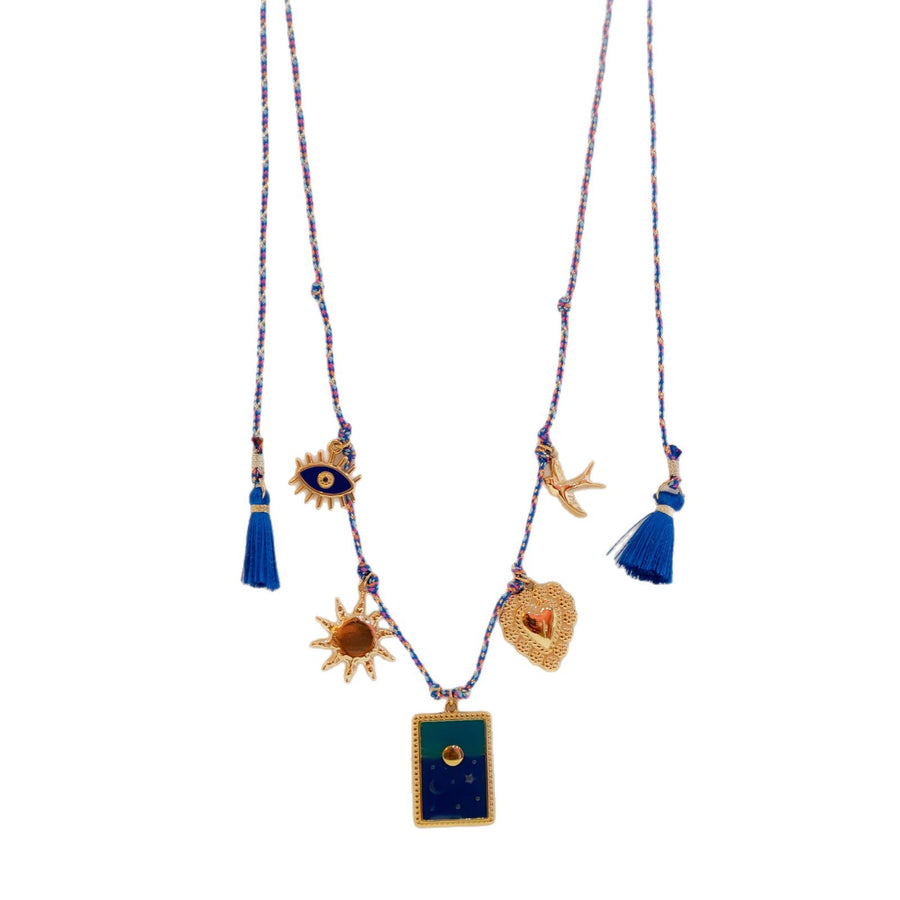Colorful Oil-Drop Pendant Necklace for Trendy Style