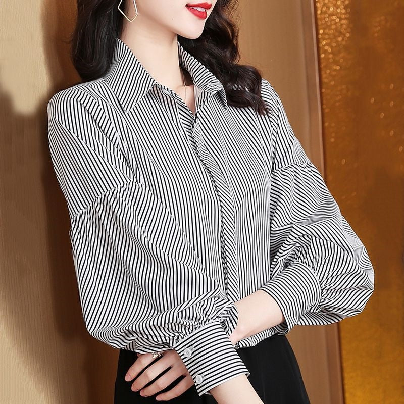 Chic Western-style Long Sleeve Blouse for Effortless Elegance