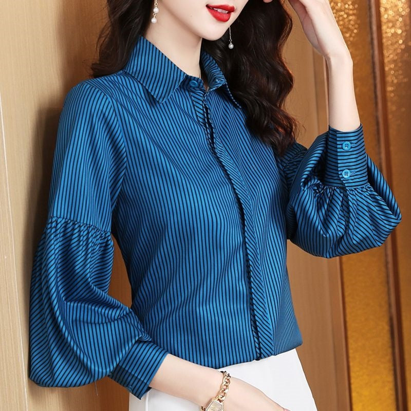 Chic Western-style Long Sleeve Blouse for Effortless Elegance