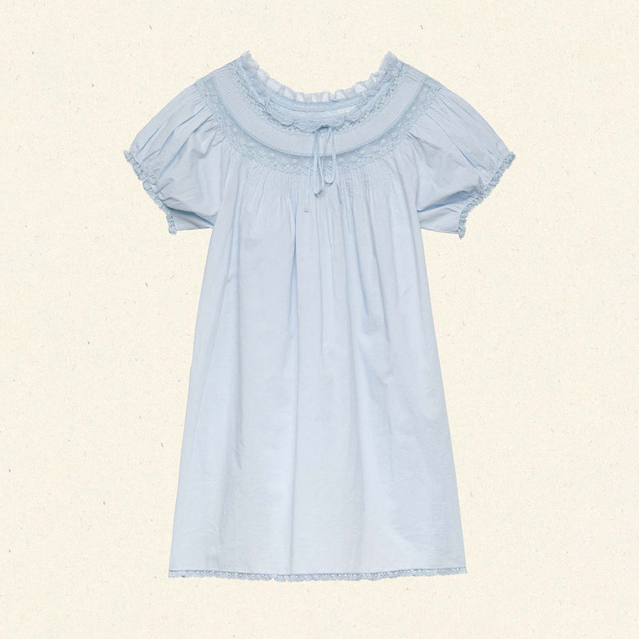 Summer New Arrival Lace-trimmed Round-neck Dress