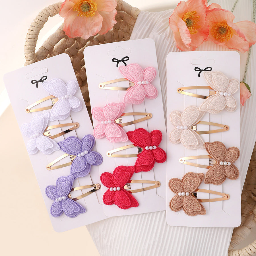 New Double-Layer Bow Hair Clip Set - Trendy Hair Accessory