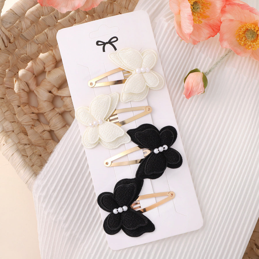New Double-Layer Bow Hair Clip Set - Trendy Hair Accessory