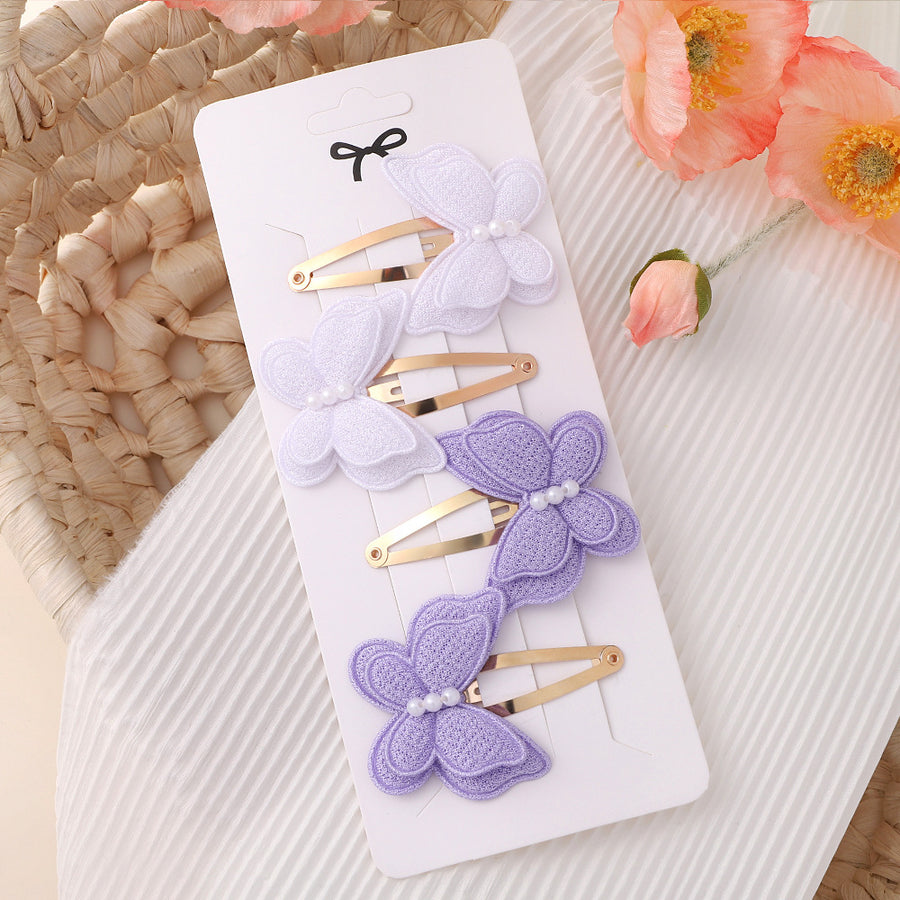 New Double-Layer Bow Hair Clip Set - Trendy Hair Accessory