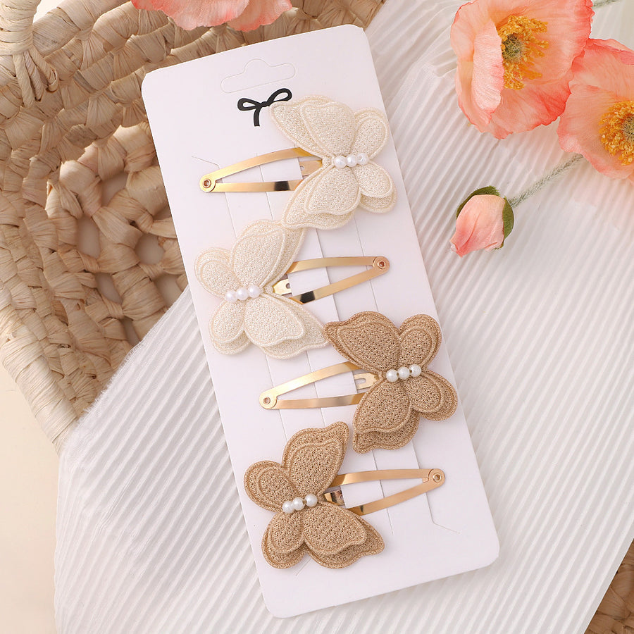 New Double-Layer Bow Hair Clip Set - Trendy Hair Accessory