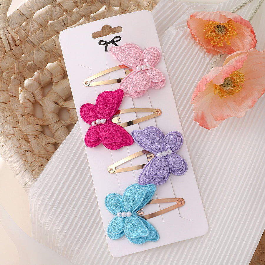 New Double-Layer Bow Hair Clip Set - Trendy Hair Accessory