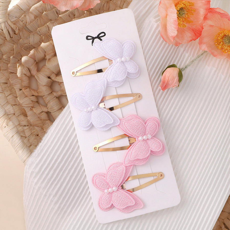 New Double-Layer Bow Hair Clip Set - Trendy Hair Accessory
