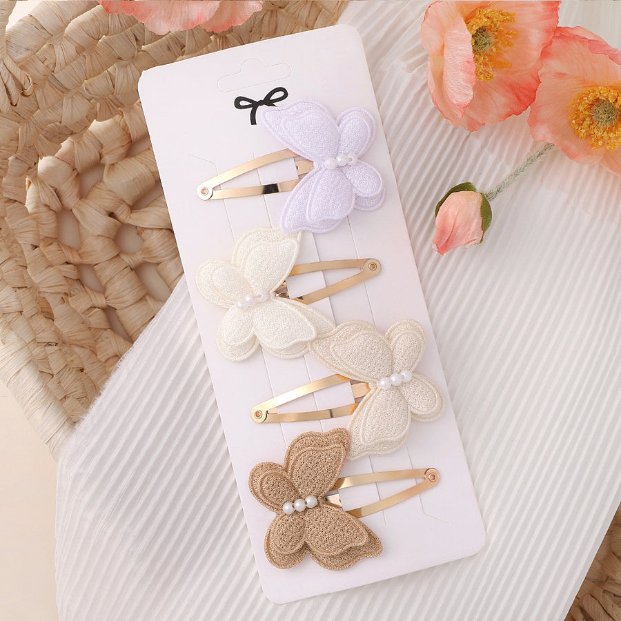New Double-Layer Bow Hair Clip Set - Trendy Hair Accessory