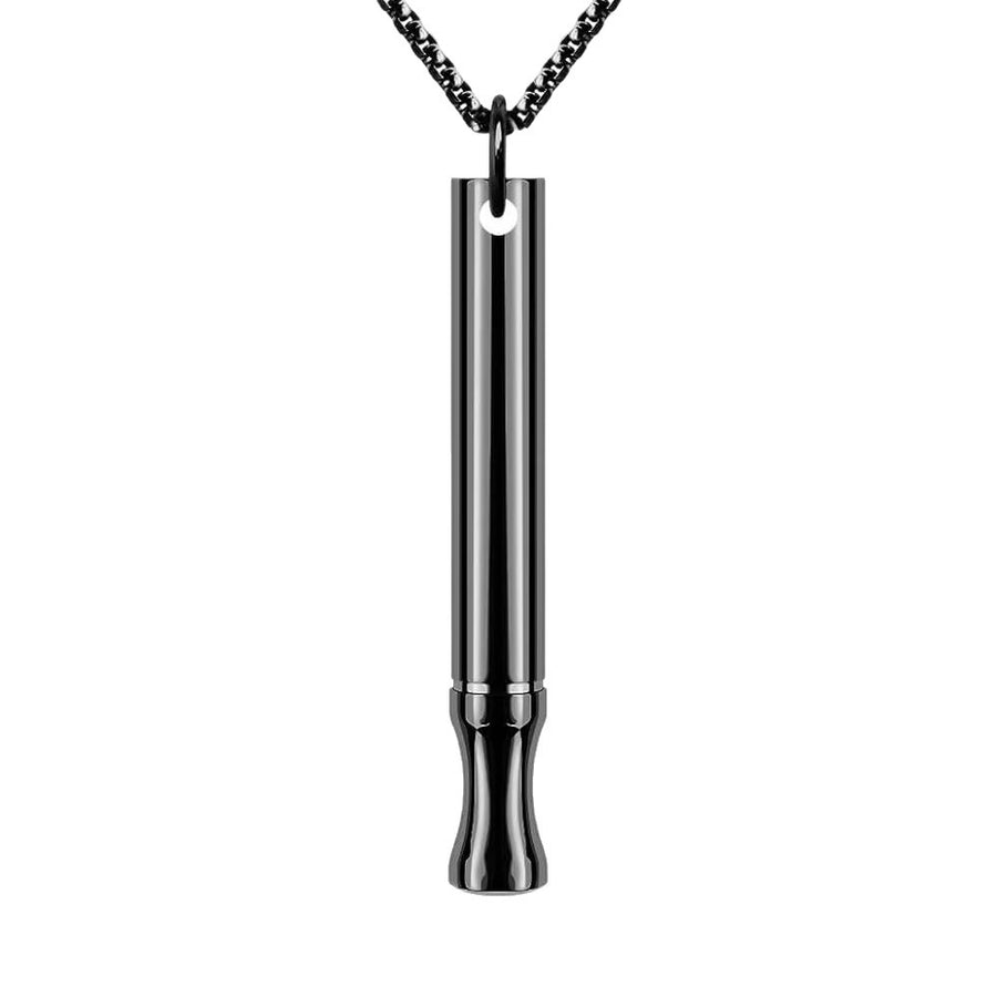 Stainless Steel Whistle Pendant Necklace in Gold