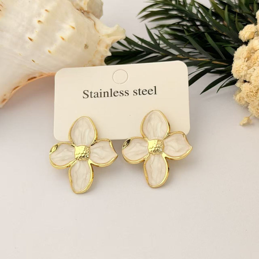 Niche-design Stainless Steel Titanium Alloy Hoop Earrings