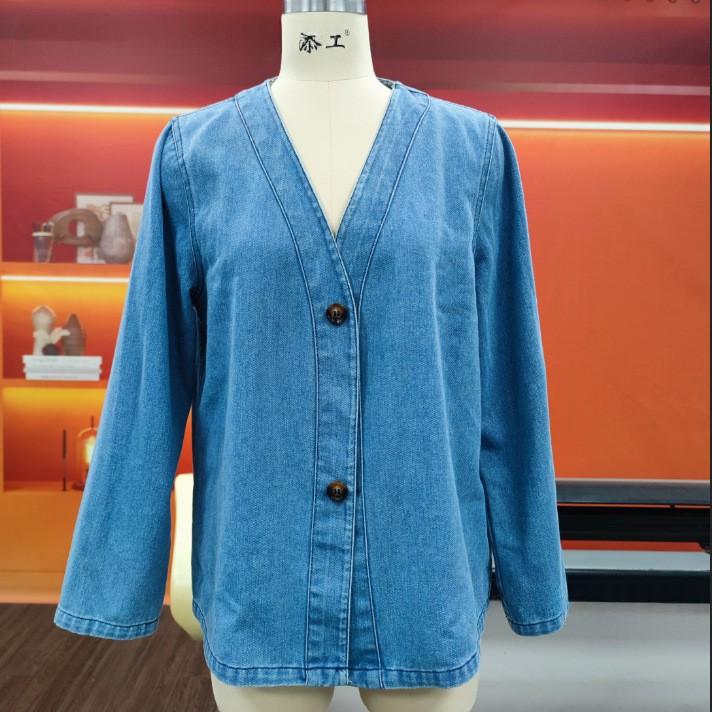 Womens Casual Denim Cardigan Jacket for Effortless Style