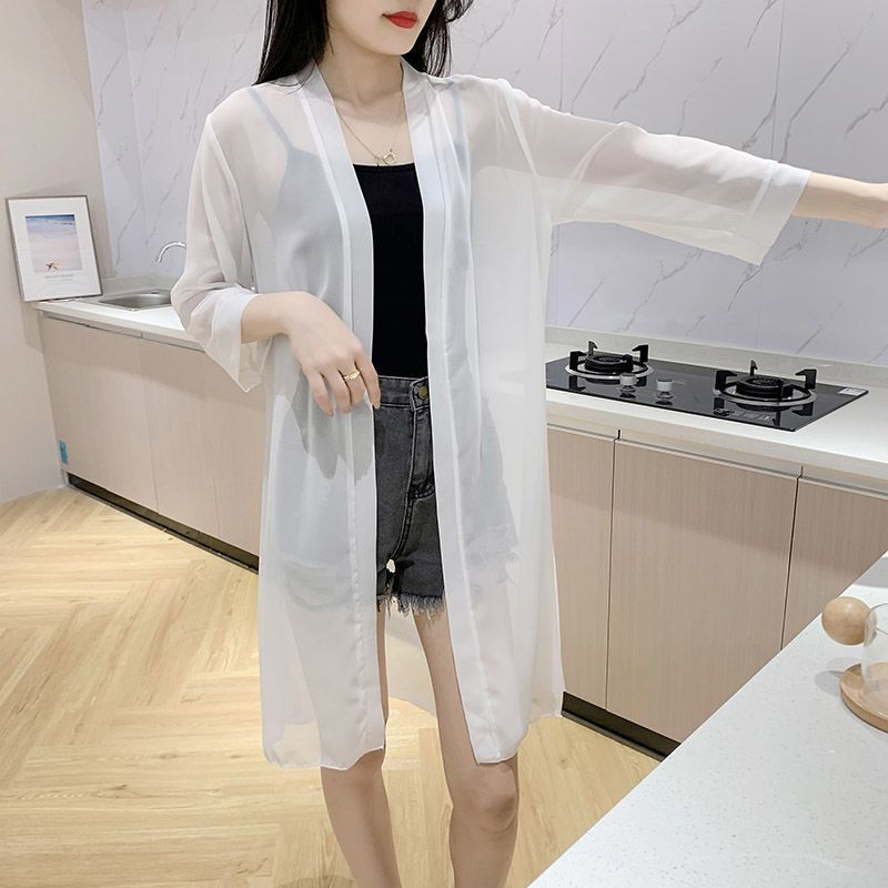 Womens Long-sleeve Sun-protective Trench Coat