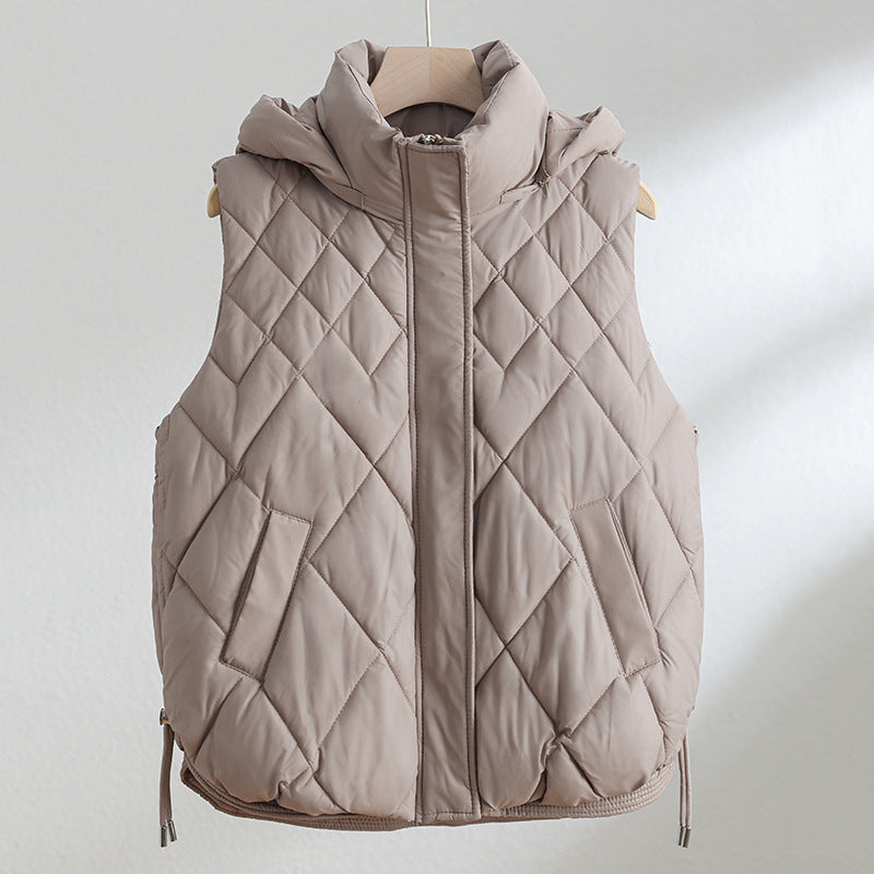 Korean-style Cropped Vest Jacket for Women - Trendy Denim Jacket